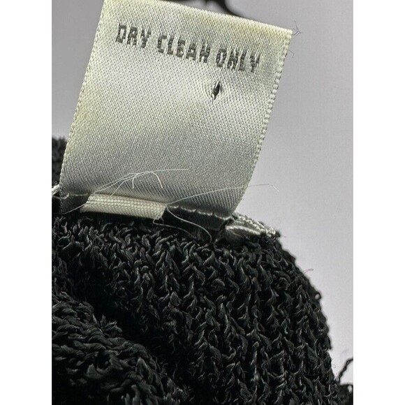 Chicos Size 3 XL 16 Womens Black Cardigan Sweater Mother of Pearl Buttons Fringe - Picture 3 of 11